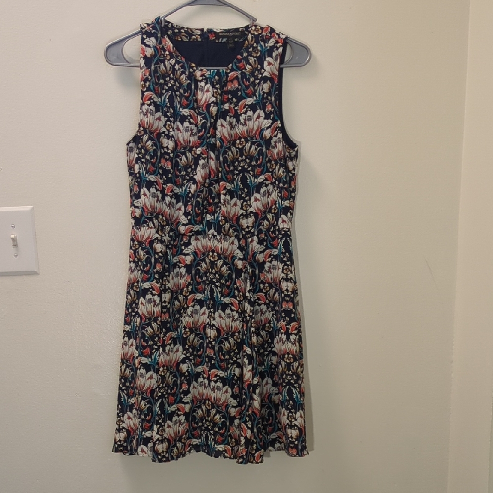 Banana Republic Sleeveless Floral Mini Dress - Black and Red